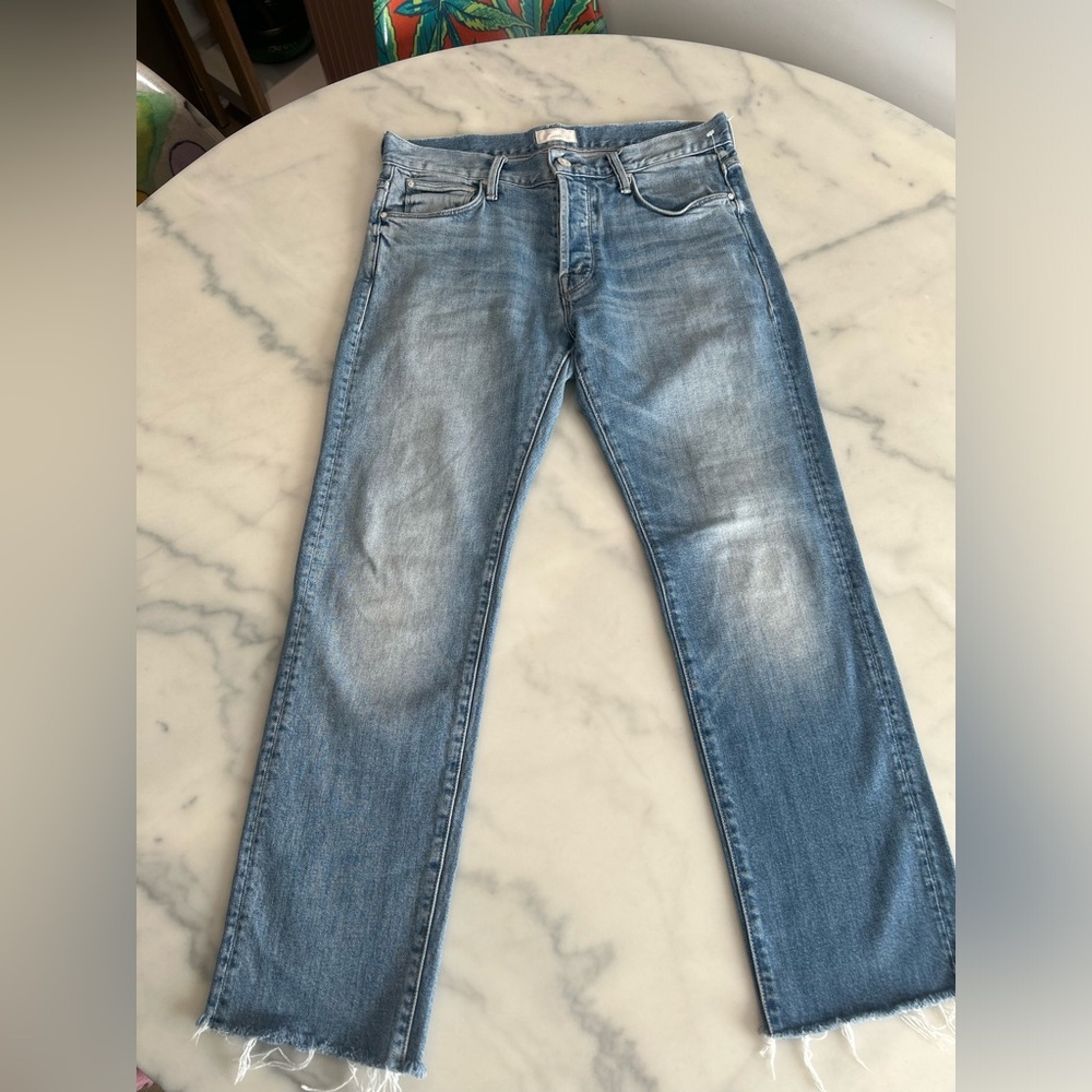 MOTHER Weekend Garafe Jeans — Light Blue Wash